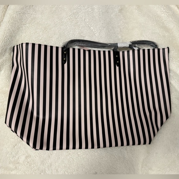 Victoria’s Secret Striped Logo Tote - Picture 2 of 8